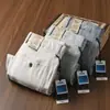 Pantalones de Algodón y Lino Vintage Espiga Teñidos en Hilo de Gama Alta Verano Delgados Transpirables Suaves Pantalones de Lino para Hombre Rectos Casuales
