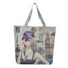 Estilo étnico lona saco grande de lado único jacquard bordado elefante bolsa bolsa de ombro versátil animal padrão bolsa das mulheres