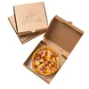 Cajas Personalizadas Transfronterizas para Pizza de 12 Pulgadas Kraft Corrugado Espesado Cajas de Empaque para Llevar Caja de Pizza de Grado Alimenticio Personalización
