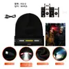 Gorro para Esportes ao Ar Livre com Luz de Advertência Luz de Trabalho Lanterna de Cabeça COB Chapéu Pequeno Quente Dois em Um