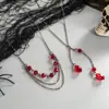 Collar Gargantilla con Colgante de Estilo Gótico Oscuro Transfronterizo Europeo y Americano, Cadena de Borla Personalizada, Cadena para Clavícula
