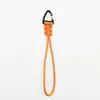 Corda de Pulso Trançada Paracord de Sete Fios Gancho Triangular Fivela de Engate Rápido Chaveiro Corda Anti-Perda para Exterior Fivela de Acampamento