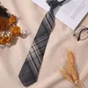 Corbata Pequeña Roja Sin Nudo para Camisas de Mujer, Uniforme Jk Negro, Estilo Academia Estudiantil, Decoración de Graduación para Niñas, Ins