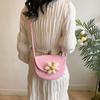 2024 Primavera y Verano Nuevo Bolso de Hombro Casual Playa Casual Coreano Tejido de Algodón Bolso de Playa Estilo Vacacional