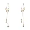 Pendientes Largos de Borla de Mariposa Dulces Estilo Francés Super Hada Personalidad Elegante Temperamento de Gama Alta Estilo Lujo Ligero Socialité