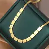 Collar Corto Simple de Personalidad para Mujer, Colgante Cuadrado con Grabado de Amor Estilo Europeo y Americano, Cadena para Clavícula, Acero de Titanio, Color sin Desgaste