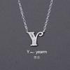 Collar Personalizado con Letra de Diamante Microincrustado Estilo Coreano Simple Ins Cadena Trendy para Clavícula Joyería de Cumpleaños para Mujer Cadena de Clavícula con Letra