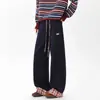 Calça de Moletom Casual Xadrez Patchwork Bordado de Dachshund Tendência Quente Mais Vendida Deste Ano para Homens e Mulheres, Calça Longa Reta de Perna Larga para Outono e Inverno