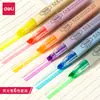 Marcador Deli S624 Color Resaltador Contorno Grueso Marcador Estudiante Clave Color Caramelo Juego de 6 Resaltadores