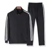 Conjunto esportivo casual para casal Calça esportiva masculina conjunto de três peças roupa esportiva calça de moletom calça feminina com amarração no tornozelo marca de moda