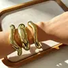 Pulseira Aberta Irregular de Acrílico, Pulseira Exagerada de Personalidade Transfronteiriça, Joia de Design Simples de Nicho de Alto Padrão para Mulheres