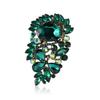 Exquisito broche de cristal con diamantes de imitación de aleación de moda de lujo para mujer, broche de joyería con ramillete para traje y abrigo de comercio exterior