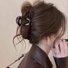 Clip de Pinza Simple con Lazo Marrón Chocolate de Alta Calidad Clip Grande de Tiburón Horquilla para el Cabello Cabeza de Mujer Nuevo Estilo 2024 Cabello