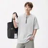 Camiseta de Manga Corta para Hombre, Marca de Moda, Verano Holgada, Nueva Moda Casual 2026, Top Sencillo con Media Cremallera para Pareja