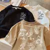 Camiseta Redonda de Manga Curta Estilo Coreano para Meninos e Crianças Nova de Verão Algodão Estampada Cartoon Mickey Top para Crianças