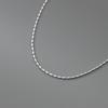 Aurchi Prata S925 Estilo K Simples Colar de Prata com Pingente de Feijão Retrô Velho Elegante Colar Feminino Estiloso D9669