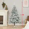 Árbol de Navidad Flocado Transfronterizo de Amazon Decoración de Nevadas de PVC Adornos para Árboles Material Ecológico Fábrica de Árboles de Navidad Al por Mayor
