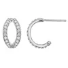 Brincos de Zircônia Estilo Europeu e Americano, Brincos Elegantes Geométricos Cravejados com Diamantes, Acessórios Versáteis, Presentes de Feriado para Meninas