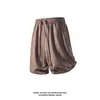 Shorts masculinos de verão finos de imitação de linho, estilo old money, shorts casuais largos e soltos, tamanhos grandes