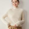 Macio e Aconchegante ~ Suéter de Cashmere Espesso de Camada Dupla para Bebê para Mulheres, Tricô Pulôver com Gola Meia-Alta para Outono e Inverno