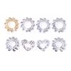 Anillos de pezón exquisitos superventas transfronterizos Acero inoxidable Forma de flor Anillos de pezón falsos Pinzas para pezones con pantalla de pavo real Joyería para piercing Tachones para pezones sin perforación
