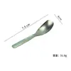 Cuchara de Café para Postre Doméstico de Lujo Ligero, Tenedor y Cuchara Infantil de Titanio Puro, Vajilla de Aleación de Titanio Ligera de Gama Alta para Camping al Aire Libre y Picnic
