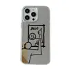 Produto popular de comércio exterior: linhas simples, personalizado, melhor capa de celular com espelho para selfie e maquiagem para iPhone 17 Pro Max, capa rígida