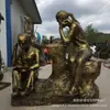 Escultura de Fibra de Vidrio Imitación Cobre Hecha a Medida Escultura de Personaje Inspirador de Resina para Estudiantes Lectores, Venta al por Mayor desde Fabricante