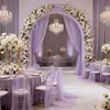 Envío Directo Transfronterizo Disponible, Cortina de Gasa de Malla Verde Oscuro DIY, Decoración de Boda Estilo Europeo, Decoración de Fondo para Lugar de Boda