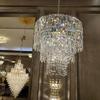 Lustre de sala de estar pós-moderno simples atmosférico luxo leve italiano redondo para sala de jantar quarto principal lâmpadas de cristal fábrica de Zhongshan