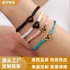 Pulseira Trançada com Projeção "Eu Te Amo" em 100 Línguas, Pingente de Amor, Joia Transfronteiriça, Personalizável com Fotos