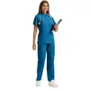 Tops de Uniforme para Enfermeras en Stock, Uniformes para Personal Médico, Ropa de Trabajo para Salón de Belleza, Centro de Maternidad, Doctores, Tops de Uniforme Quirúrgico de Manga Corta