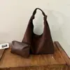 Bolso de Hombro Simple de Ante Retro Estilo Coreano de Gama Alta Moda Ins Bolso de Hombro Único para Viajes Cotidianos Simple Casual Bolso para Madre e Hijo