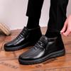 Zapatos de Invierno Cálidos de Cuero y Algodón para Hombre con Forro Polar Grueso Zapatos Casuales para Adultos Mayores Zapatos de Algodón para Hombre Zapatos de Algodón para Hombre para Adultos Mayores Estilo para Hombre