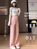 Pantalones de maternidad 2025 nuevo modelo para mujeres petite, sin soporte para el vientre, estilo delgado para el principio del embarazo, pantalones de pierna ancha para primavera y otoño