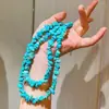 Cadena de collar de suéter de turquesa artificial de alta calidad para otoño e invierno Cadena para la clavícula