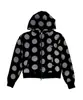 Sudadera con capucha retro de lunares Y2K transfronteriza nueva de otoño e invierno para mujer, sudadera moderna de alta costura única estilo Ins