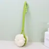 Escova de Banho Japonesa de Lado Duplo com Cabo Longo e Cerdas Macias, Esfoliador de Costas, Escova de Banho de Limpeza Dois em Um