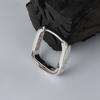 E6149 Estilo Coreano Simples S925 Sterling Silver Quadrado Orelha Fivela Moda Feminina All-match Distintivo Diamante Geométrico Brincos