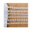 Cadena de clavícula con encaje de seda de poliéster, joyería DIY, flor, código de barras, cuatro hojas, flor pequeña, bordado, encaje hueco