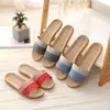 Zapatos Adhesivos Antideslizantes de Tira Ancha Postparto, Pantuflas Suaves Ligeras Transpirables para el Hogar con Suela Suave, Pantuflas de Lino para Pareja de Todas las Estaciones para Hombres y Mujeres