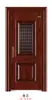 Puerta de Entrada Clase A, Puerta Antirrobo, Puerta de Entrada Ventilada, Puerta de Seguridad para el Hogar, Puerta Doble con Impresión por Transferencia de Grano de Madera, Venta Directa de Fábrica