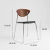 Mesa y Sillas de Comedor de Madera Maciza, Sillas de Comedor de Lujo Ligero, Sillas de Hierro para Cafetería y Uso Doméstico, Sillas de Diseñador con Forma de Pájaro