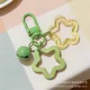 Llavero de Doble Estrella con Cascabel de Acrílico con Llavero de Estrella de Cinco Puntas Hueca, Accesorios de Cuentas, Colgante para Mochila Regalo