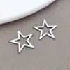 Pingente com Estrutura de Aço Inoxidável Recorte Geométrico Estrela Coração Pingente Pequeno Brincos DIY Chaveiro Acessórios de Joalheria