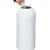 Cubo de basura redondo sin tapa para centros comerciales, cafeterías, cubos de basura de acero inoxidable para tiendas de té de leche, balas personalizadas
