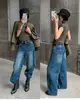 Otoño Temprano TOP Estilo Europeo Líneas de Trece de Guangzhou Versión Coreana Versátil Jeans Curvos Desgastados con Cinturón 82596