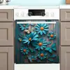 VA-F568 pintado azul margarita cocina hogar pared gabinete decoración embellecimiento pegatinas de pared autoadhesivo comercio exterior al por mayor