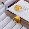 Anillos Populares de Flor de Rosa para Mujer en Varios Estilos, los Mismos Modelos que los de las Joyerías, Anillos Modernos de Latón Chapado en Oro, Suministro al por Mayor