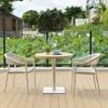 Mesa y silla de exterior, combinación de silla de ratán nórdico, mesa y silla de ocio para terraza de hotel, jardín, mesa y silla de ratán para exterior
